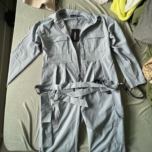 Pretty little thing blue jumpsuit